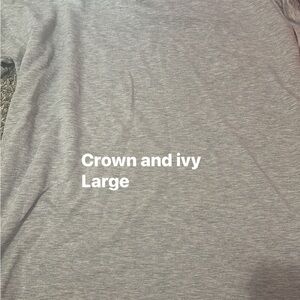 Crown & Ivy Gray Short Sleeve Tee